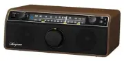 WR-12BT AM/FM/Bluetooth/AUX-in Stereo Analog Wooden Cabinet Dark Walnut Radio