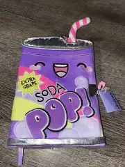 Claire’s grape soda pop plush diary W Lock Key Nwt