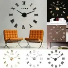 Room Roman Numerals Wall Sticker Acrylic Sticker Wall Clock Mirror Surface