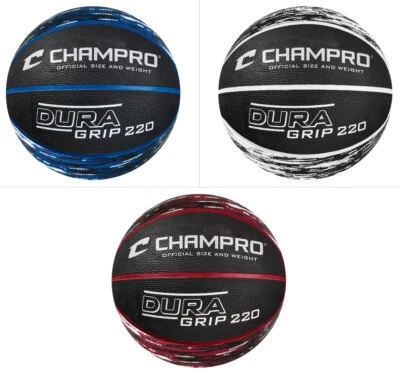 Champro Sports Dura-Grip 220 Official Size (29.5") & Weight Rubber Basketball