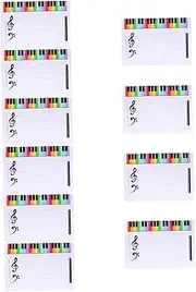 SHINEOFI 10pcs Quality Music Note Whiteboard Erasable Stave Board Perfect for Teaching