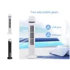 1 Set Mini Tower Fan Led Light Temperature Reduction Streamlined Design Table