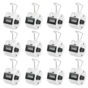 12Pcs Clicker Counter, 4 Digit Mechanical Handheld Tally Click Counter White
