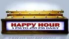 HAPPY HOUR BEER TAP HANDLE DISPLAY BASE HOLDS 18 ON 3 LEVELS 2 WAY LED LIGHT