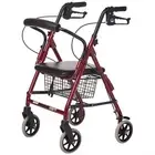 ROLLATOR ALUM JR BURGUNDY WALKABOUT JUNIOR, LUMEX