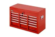 BULLET Pro 9 Drawer Tool Box Chest, Organiser Mechanic Garage Storage Toolbox Set - Red