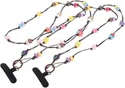 HOMOCONO 2pcs Mobile Phone Ornaments Phone Charms Strap Beaded Cellphone Lanyard Phone Charm Phone Lanyard Beaded Phone Strap Mobile Phone Chain Cute Phone Strap Phone Straps