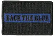 VELCRO® BRAND Fastener Morale HOOK PATCH The Blue Thin Blue Line 3x2