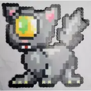 Meowclops Virtual Pet Perler Bead Pixel Art