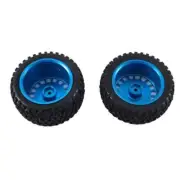 1/10 Buggy Tires Alum Dish Wheel Rims for Tamiya Off-Road Car,Blue