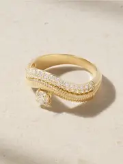 [STONE AND STRAND] STONE AND STRAND - Anjelica 14-karat Gold Diamond Ring - 7 7 Gold