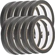 Operitacx 10 Rolls Self Adhesive Tape Black Washi Tape Painters Tape Multi-Functional Masking Tapes for Walls Surfaces No Sticky Residue Sturdy for Long Use