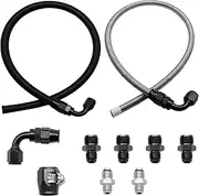 25Inch Power Steering Pump Hose Kit Compatible with Chevy C10 LS Swap Connects GM Type 2 Power Steering Pump