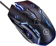 1Pc Silent USB Gaming Mouse RGB Light Mute Mouse Dpi Durable Design for Gaming and Home Use Present for Gamers Black