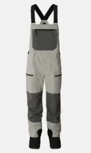 JONES 25 MTN SURF REC SNOWBOARD SKI BIB PANTS, GREY, MEDIUM, NEW