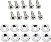 Licence Plate Screw Set, Decorative Weatherproof Car Plate Screw, Wear-Resistant Auto Fasteners for Automobile Vehicles Pickup Truck Sedan