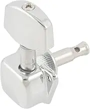 uxcell Silver Tone Full Closed 6mm Diameter Shaft Guitar String Tuning Peg