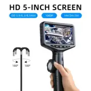 Industrial Endoscope Camera IPS Screen Pipe Car Inspection Borescope Waterproof