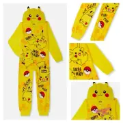Pokemon * Pikachu * Hoodie * Union Suit * One Piece Pajamas 4 5 Boys Girls PJ's