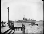 Starboard side of H.M.A.S Albatross, NSW, 1 November 1928 Australia Old Photo