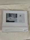 Hotel Collection Italian Percale 100% Cotton KING Flat Sheet White/Blush Pink