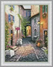 Cross stitch kit Cozy evening 31x40cm Aida 16ct embroidery needlepoint kit