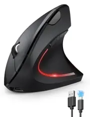 Ergonomic Mouse, Rechargeable Vertical Ergo Mouse Wireless 800-4800 Levels 5 ...