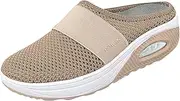 [Generic] Woven Sandals Walking Slip-On Air Cushion Casual Orthopedic Shoes Outdoor Support Comfort Walking with Arch Knit Women's Casual Shoes Mens Casual Shoes Size 16 Khaki