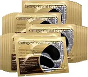 JUYOU Reallygood Gel Collagen Eye Pads, Crystal Collagen Under Eye Mask for Moisturizing, Reducing Fine Lines&Dark Circles& Puffy Eyes Under Eye Patch for Women Men (60Pcs/30Packs Black)