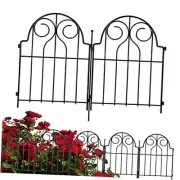 Decorative Garden Fence, 10 Panels No Dig Metal Fencing 10 Panels, 10.83ft