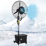 Oscillating Misting Spray Pedestal Fan,with 43L Large Capacity Tank,3 Speed, Outdoor Fan for Patio, Outside Restaurant, Garage, Gym Use 71cm/28in