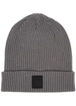 Moose Knuckles Mariner Ribbed Merino Wool Beanie - Grey One Size
