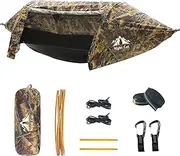 Night Cat Camping Hammock Tent with Mosquito Net and Rain Fly for 1 2 Persons Backpacking Bed with Tree Strap Lightweight Waterproof Hiking Backyard Outdoor