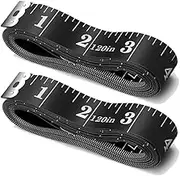 (8) - Tape Measure 300cm/120 Inch Double-Scale Soft Tape Measuring Body Weight Loss Medical Body Measurement Sewing Tailor Cloth Ruler Dressmaker Flexible Ruler Tape Measure (Black)2 Pack by BUSHIBU