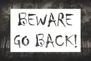 Beware, Go Back! Halloween Inspired Reusable Stencil (Many Sizes)