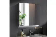 ACA 750x650mm Bathroom Mirror Cabinet Smart Sensor Dimmable Wall Mounted LED Mirror Cabinet Storage