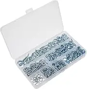 Complete Sheep Eye Screw Kit 210pcs Self-Tapping Screws Iron Made for Jewelry Toys Craft Wooden Handles Blue/White Easy to Carry Box