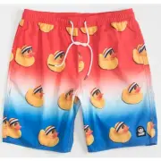 Mens NEFF Hot Tub Americana Rubber Ducky Boardshorts Swim Trunks Size Sm Lar NWT