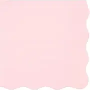 Bonjour Fete Light Pink Wavy Large Paper Napkins | Premium Party Table Decor, Valentine's Day, Easter, Princess | Happy Birthday Decorations, Lunch Napkins, 3-ply Paper, Pack of 20, 6.5" Folded