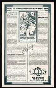 Nathaniel Dusk Promo Poster / Interview DON MCGREGOR, GENE COLAN, DC 1983 r