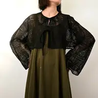 在飛比找樂天市場購物網優惠-綺丹尼 日本Riche glamour蕾絲短版喇叭袖外套 3