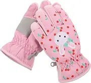 [ARTSEWPLY] Boys Ski Mittens Winter Cold Resistant Gloves Water Resistant Warm Cotton Lining