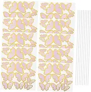 ERINGOGO 10 Sheet Butterfly Cake Toppers Elegant Decorations for Birthday and Wedding Parties Safe Design for Shower Cake Decor Eye Catching Party Accessories