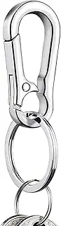 [Generic] Belt Keychain Holder | Zinc Alloy Key Organizer Ring,Metal Carabiner Shape Key Holder, Fashion Accessory For Belts Jeans School Bags Backpacks