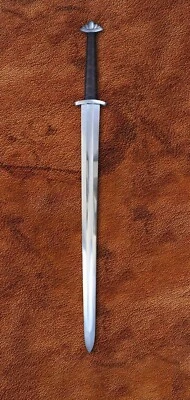 40" HAND FORGED HIGH CARBON STEEL GUARDIAN SWORD, VIKING LONGSWORD WITH/SCABBARD