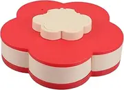 FIXOSHEE Divided Snack Container Multifunctional Rotating Food Storage Box for Dried Fruits Nuts Candy for Desk and Living Organization Capacity Design