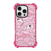 iPhone 16 Pro Bounce Case MagSafe Compatible Pink Sharks