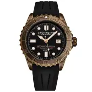 Stuhrling 1003 01 Automatic Movement Rubber Strap Diver Mens Watch