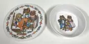 Vintage ONEIDA Deluxe Melamine Goldilock & Three Bears Plate Bowl Set Melmac