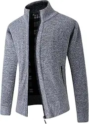 [Generic] Men Winter Cardigans Sweatercoats Stand-Up Collar Casual Cardigans Slim Fit Sweaters
